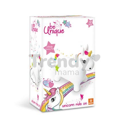Jednorožec na skákanie Unicorn Ride on Mondo gumený biely