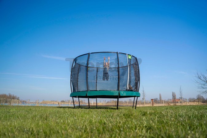 Trampolína s ochrannou sieťou Lotus Premium Exit Toys priemer 366 cm zelená