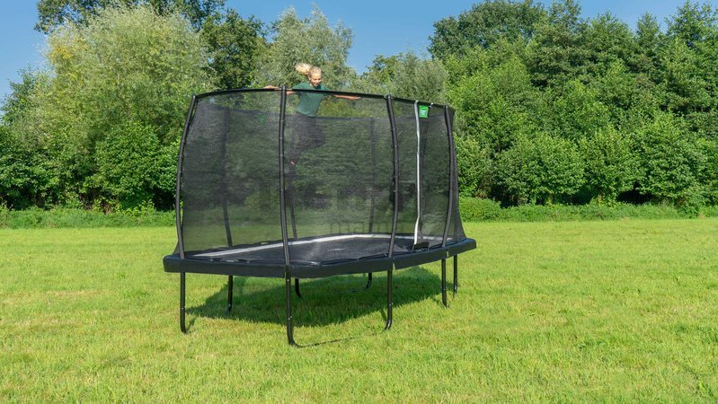 Trampolína s ochrannou sieťou Allure Premium  Exit Toys čierna 214*366 cm
