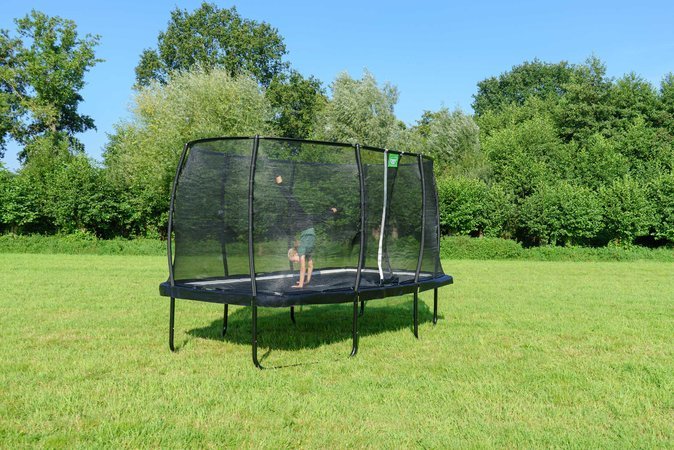 Trampolína s ochrannou sieťou Allure Premium  Exit Toys čierna 214*366 cm