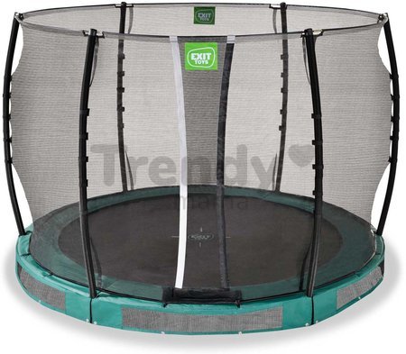 Trampolína s ochrannou sieťou Allure Classic ground Exit Toys prízemná priemer 305 cm zelená