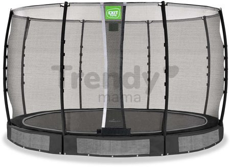 Trampolína s ochrannou sieťou Allure Classic ground Exit Toys prízemná priemer 366 cm čierna