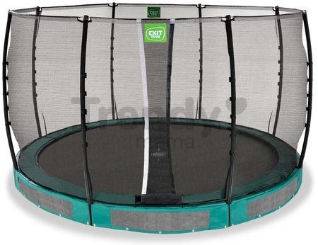 Trampolína s ochrannou sieťou Allure Classic ground Exit Toys prízemná priemer 366 cm zelená
