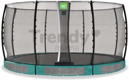 Trampolína s ochrannou sieťou Allure Classic ground Exit Toys prízemná priemer 427 cm zelená