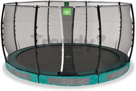 Trampolína s ochrannou sieťou Allure Classic ground Exit Toys prízemná priemer 427 cm zelená