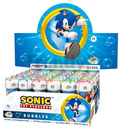 Bublifuk Sonic The Hedgehog Bubble World Dulcop hypoalergénny bez niklu a parabénov
