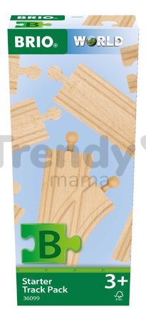 Drevené koľajnice Štartovacia sada Starter Strack Pack BRIO 12 dielov od 3 rokov BRIO0998