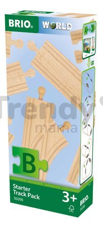 Drevené koľajnice Štartovacia sada Starter Strack Pack BRIO 12 dielov od 3 rokov BRIO0998