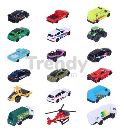 Autíčko mestské Street Cars Majorette 7,5 cm dĺžka 18 rôznych druhov