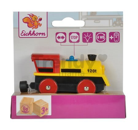 Náhradné diely k vláčkodráhe Train Battery-Operated Locomotive Eichhorn lokomotíva so 4 elektronickými funkciami 10,5 cm dĺžka