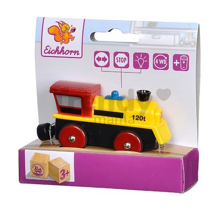 Náhradné diely k vláčkodráhe Train Battery-Operated Locomotive Eichhorn lokomotíva so 4 elektronickými funkciami 10,5 cm dĺžka