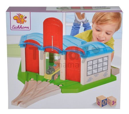 Náhradné diely k vláčikodráhe Train Engine Shed Eichhorn depo pre vlaky s koľajnicami 32 cm dĺžka