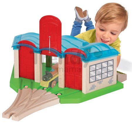 Náhradné diely k vláčikodráhe Train Engine Shed Eichhorn depo pre vlaky s koľajnicami 32 cm dĺžka