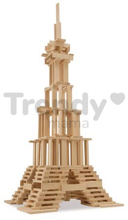 Drevené kocky stavebné Wooden Construction Kit Eichhorn prírodné drevo 200 dielov od 2 rokov