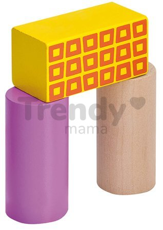 Drevené kocky Color Wooden Blocks Eichhorn vzorované s potlačou 50 ks v dóze od 12 mes