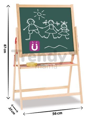 Drevená magnetická tabuľa Magnetic Board Eichhorn skladacia s 11 doplnkami