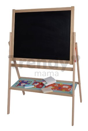 Drevená magnetická tabuľa Standing Blackboard Eichhorn skladacia s 12 doplnkami