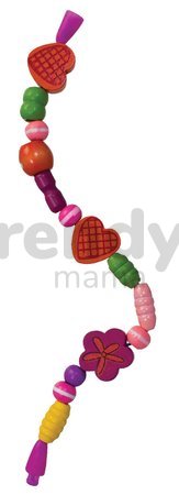 Drevené koráliky Wooden Bead Set Classic Eichhorn 100 dielikov s doplnkami od 4 rokov