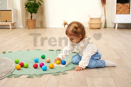 Drevená didaktická pyramída Marbel Sorting Game Eichhorn 15 dielov od 12 mes
