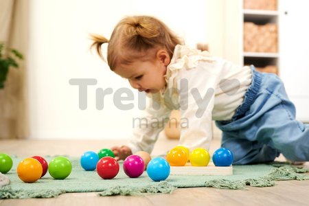 Drevená didaktická pyramída Marbel Sorting Game Eichhorn 15 dielov od 12 mes