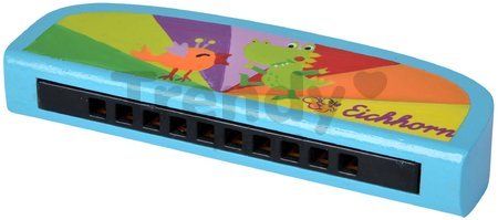 Drevená harmonika Harmonica C-Dur Eichhorn s hudobným zošitom s 3 pesničkami od 4 rokov