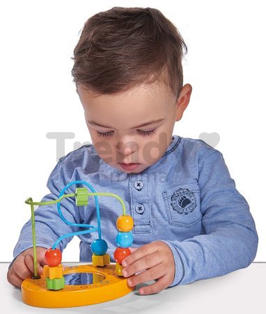 Drevený labyrint s korálikmi Bead Maze Eichhorn so zrkadlom hra s dvoma dráhami od 12 mes