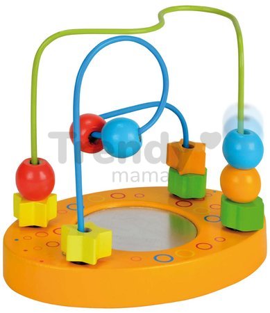 Drevený labyrint s korálikmi Bead Maze Eichhorn so zrkadlom hra s dvoma dráhami od 12 mes