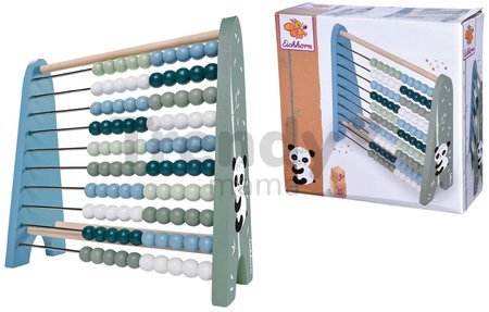 Drevené počítadlo panda Abacus Eichhorn 100 guličiek od 12 mes