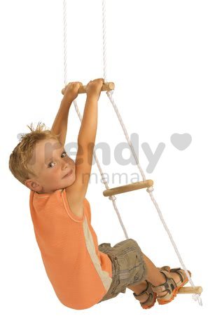 Drevený povrazový rebrík Rope Ladder Outdoor Eichhorn prírodný 170 cm dĺžka 60 kg nosnosť