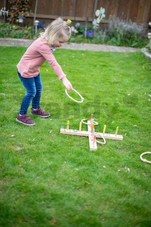 Drevené kruhy na hádzanie Quoits Outdoor Eichhorn s 5 kruhmi na hádzanie 50*50 cm