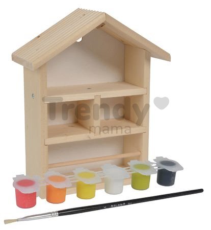 Drevený úľ pre včely Outdoor Bee House Eichhorn Poskladaj a vymaľuj - so štetcom a farbami od 6 rokov