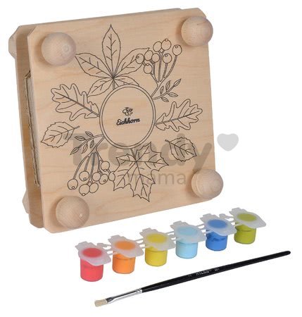 Drevený lis na kvety Herbal Outdoor Leaf Press Eichhorn stavaaj a vyfarbovuj spolu s farebnými ceruzkami od 6 rokov