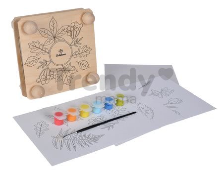 Drevený lis na kvety Herbal Outdoor Leaf Press Eichhorn stavaaj a vyfarbovuj spolu s farebnými ceruzkami od 6 rokov