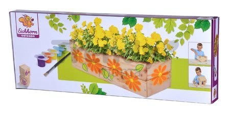 Drevený kvetináč Outdoor Flower Plant Eichhorn 'poskladaj a vymaľuj' s farbičkami od 6 rokov