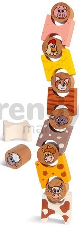 Drevené stohovateľné zvieratká Stackable Farm Animals Eichhorn 14 dielov od 24 mes