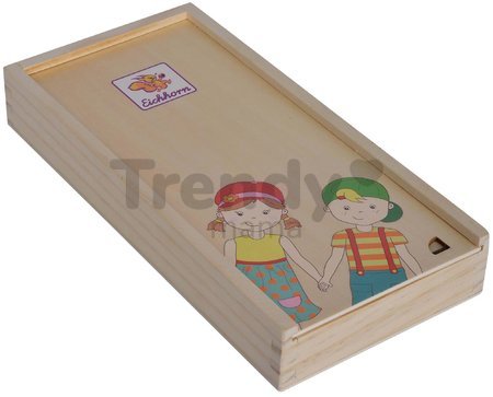 Drevené puzzle ľudské telo Body Puzzle with Wooden Box Eichhorn 18 dielov v boxe od 24 mes