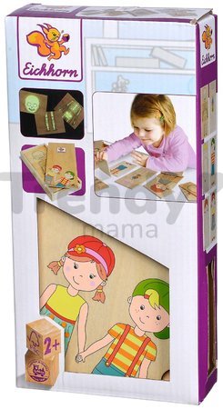 Drevené puzzle ľudské telo Body Puzzle with Wooden Box Eichhorn 18 dielov v boxe od 24 mes