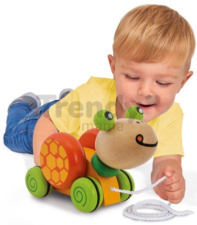 Drevená korytnačka na ťahanie Pull along Animal Turtle Eichhorn od 12 mes