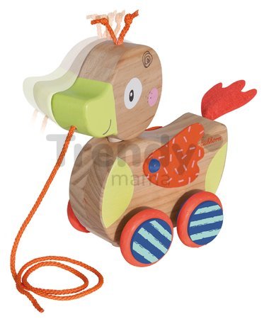 Drevená kačička na ťahanie Duck Pull-along Animal Eichhorn s pohyblivou hlavou od 12 mes