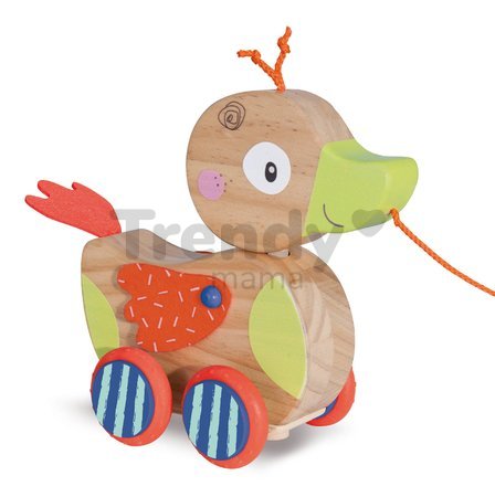 Drevená kačička na ťahanie Duck Pull-along Animal Eichhorn s pohyblivou hlavou od 12 mes