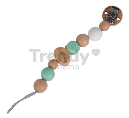 Drevená retiazka na cumlík Bio 100% Natur Baby Pure Dummy Chain Eichhorn s korálikmi 19 cm od 0 mes