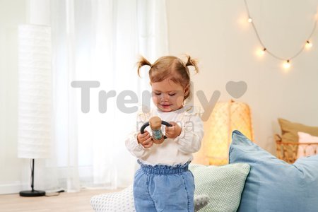 Drevená hrkálka Baby Pure Rattle Ring Eichhorn s držadlom a valcom s guličkami od 0 mes