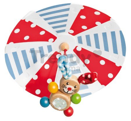 Drevený kolotoč Rabbit with Skydive Baby Eichhorn nad postieľku so zajačikom od 0 mes
