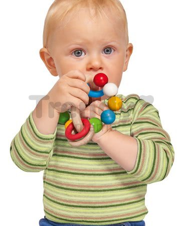 Drevená hrkálka 3D Baby Eichhorn od 3 mes