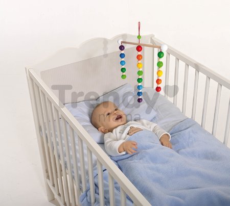 Drevený kolotoč nad postieľku Baby Mobile Eichhorn s farebnými guličkami od 0 mes