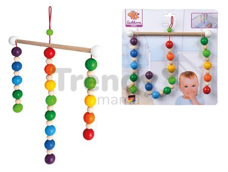 Drevený kolotoč nad postieľku Baby Mobile Eichhorn s farebnými guličkami od 0 mes