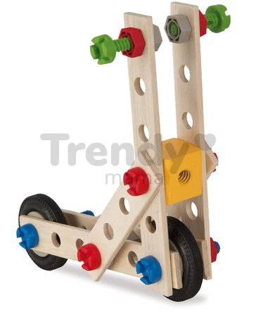 Drevená stavebnica rušeň Constructor Big Loc Eichhorn štyri modely (rušeň, lietadlo, kamión, robot) 100 dielov od 4 rokov