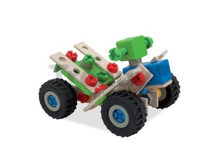 Drevená stavebnica štvorkolka Constructor Quad Eichhorn štyri modely (štvorkolka, bicykel, minibuggy, motorka) 110 dielov od 4 rokov