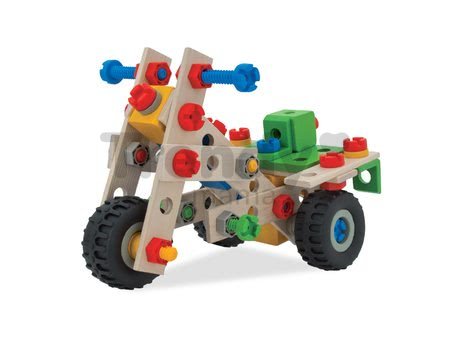 Drevená stavebnica štvorkolka Constructor Quad Eichhorn štyri modely (štvorkolka, bicykel, minibuggy, motorka) 110 dielov od 4 rokov