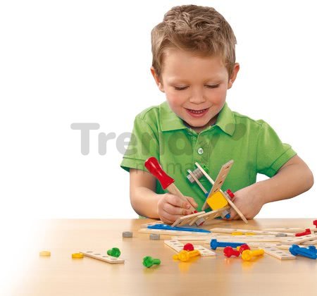 Drevená stavebnica štvorkolka Constructor Quad Eichhorn štyri modely (štvorkolka, bicykel, minibuggy, motorka) 110 dielov od 4 rokov